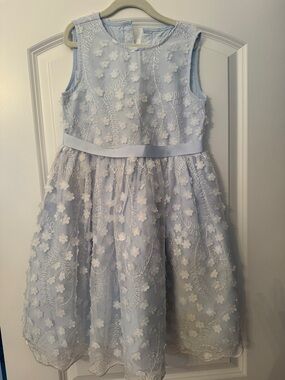 Gymboree Light Blue Floral Lace Party Dress